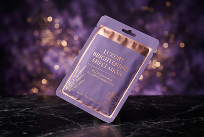 Lumière Brightening Sheet Mask - Angled Moody Beauty Shot