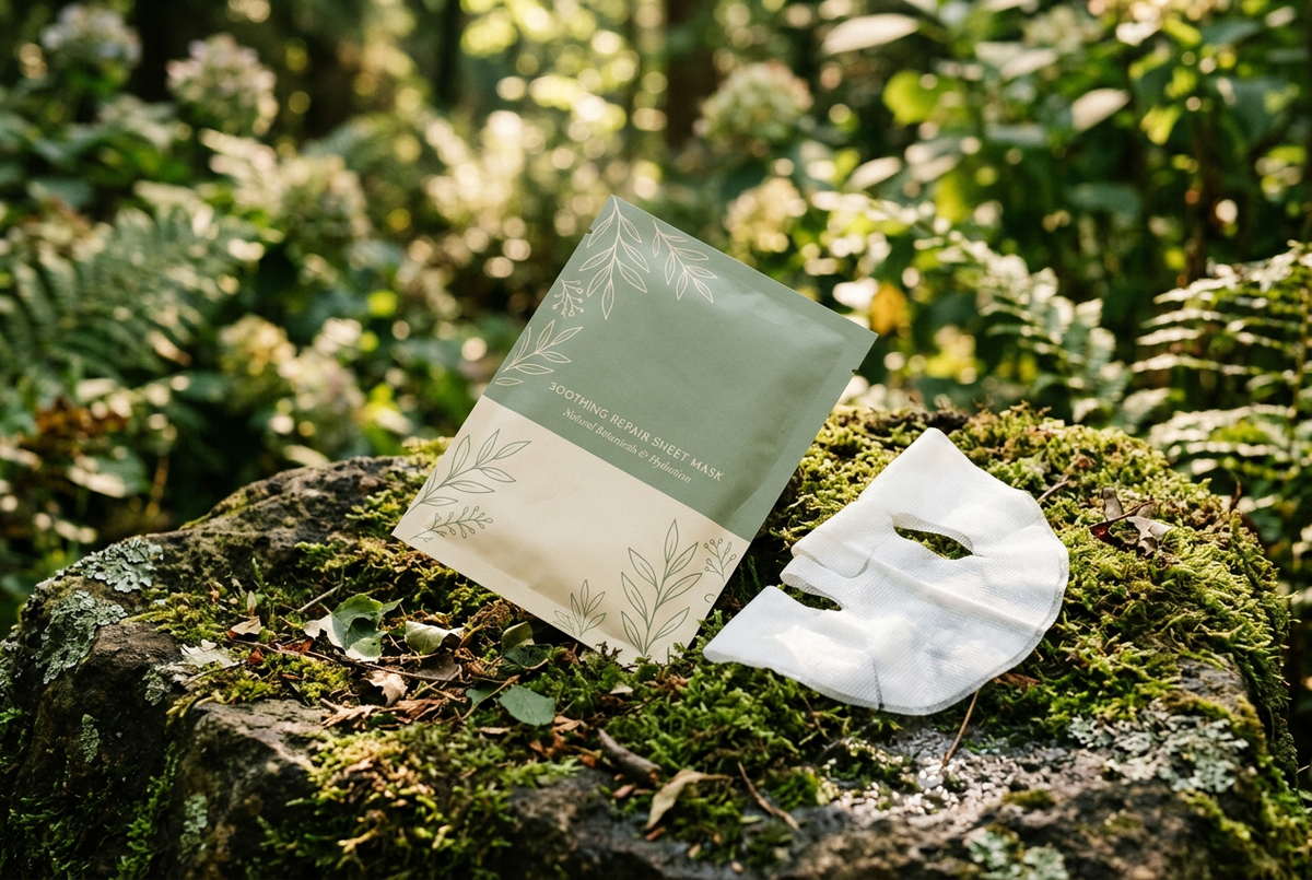 CalmaBotanica Soothing Mask - Angled Natural Beauty Shot