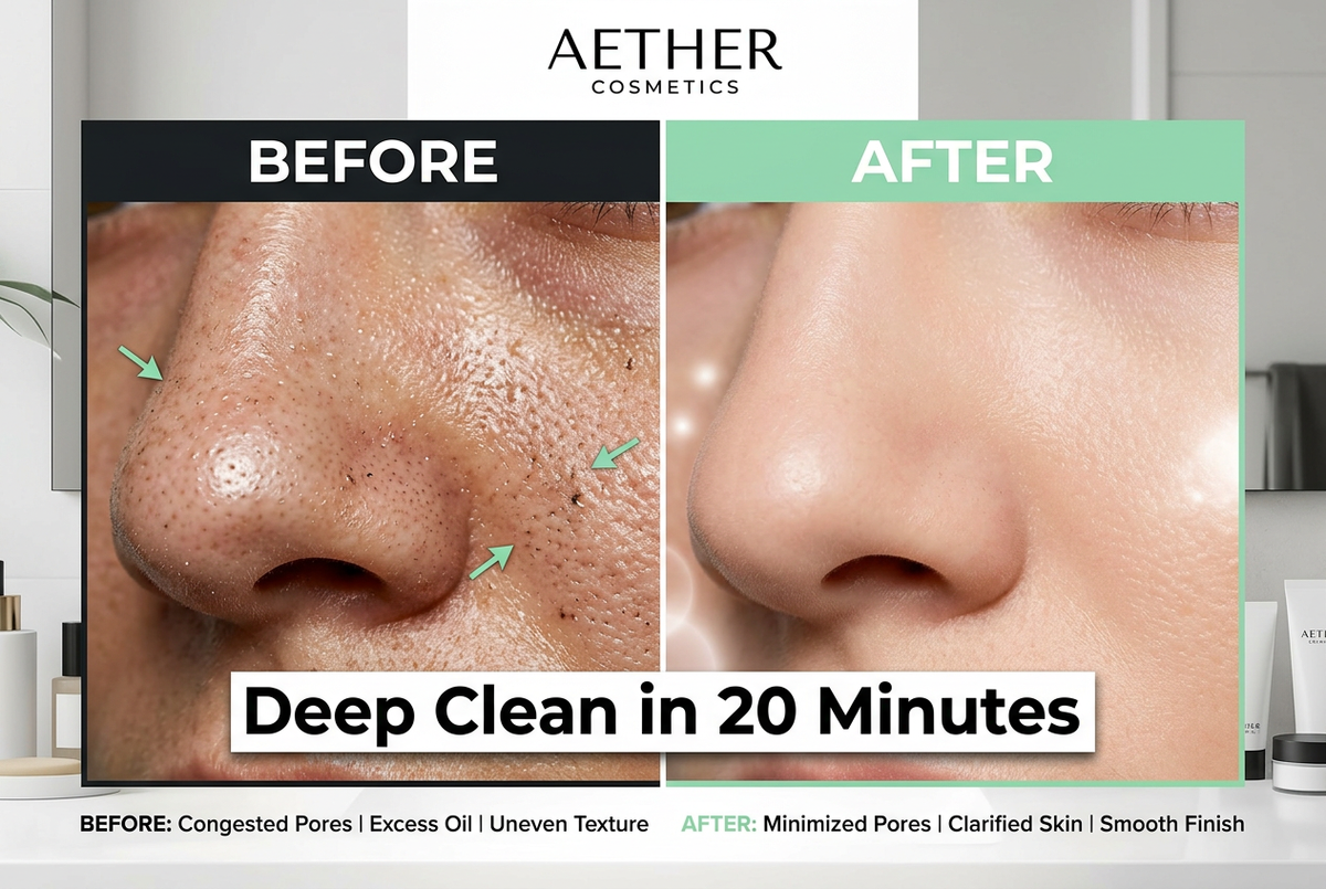 Before and After Deep Pore Cleansing
