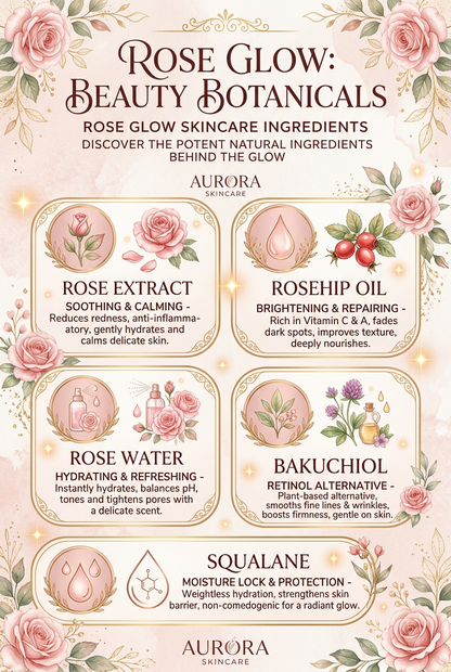 Rose Glow Ingredients Infographic