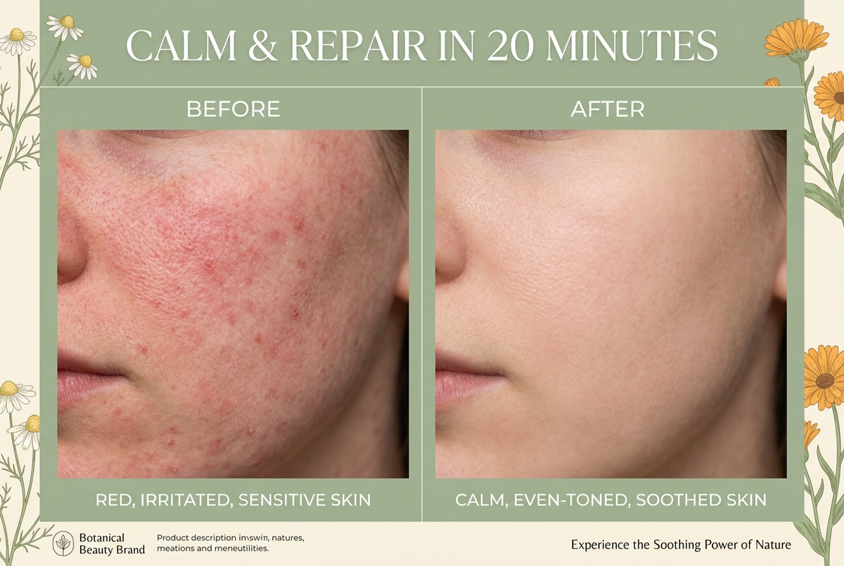Before and After Soothing Skin Transformation