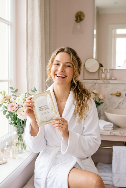European Model with Sheet Mask - Skincare Routine