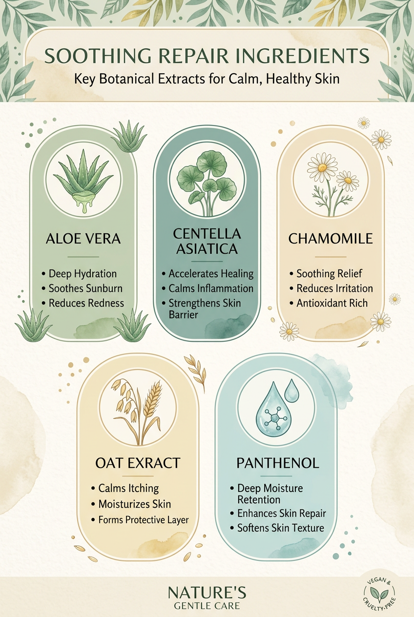 Botanical Soothing Ingredients Infographic