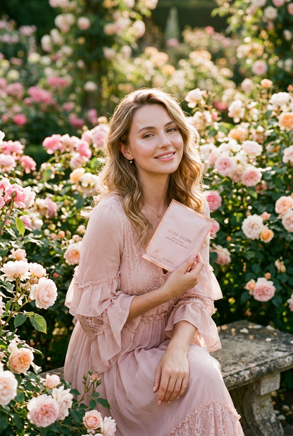 European Model with RoseBloom Mask - Garden Lifestyle