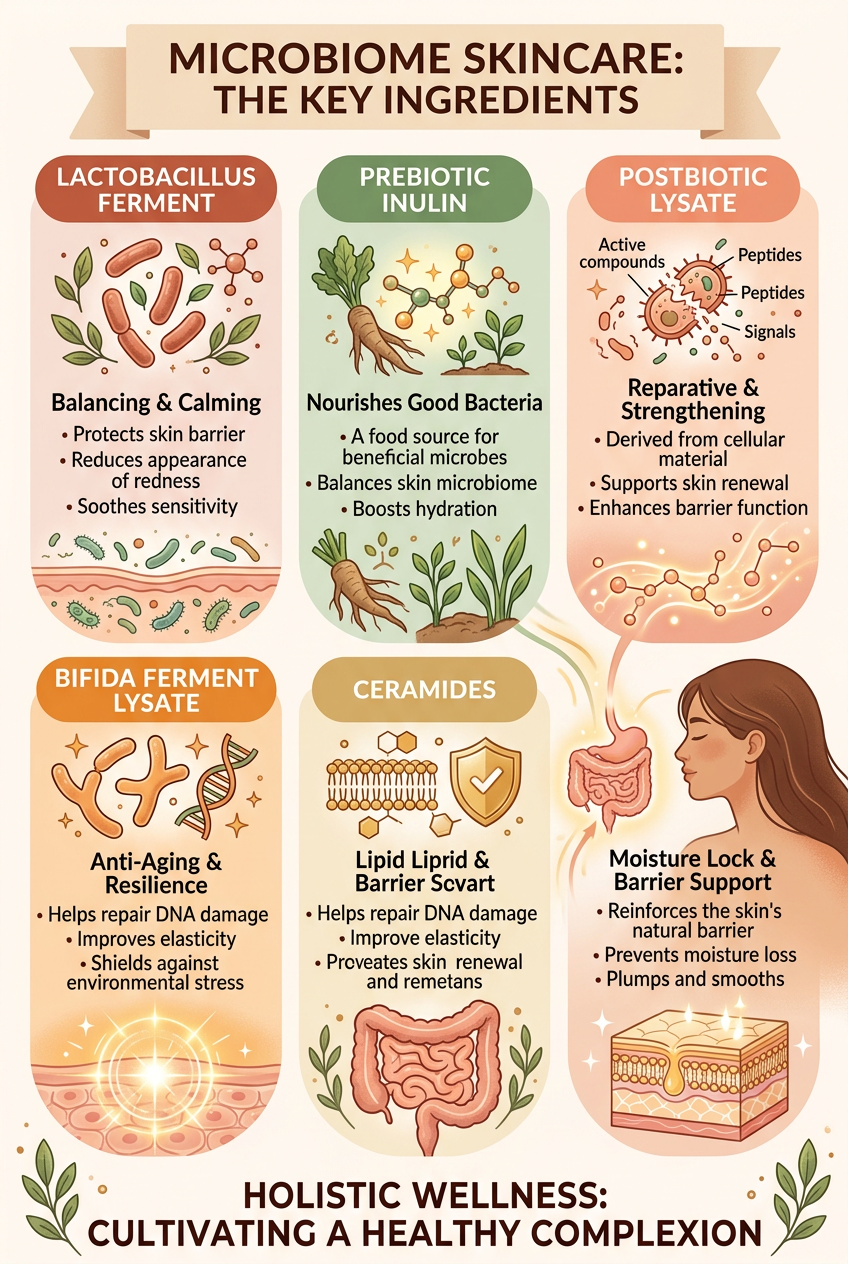 Probiotic Microbiome Ingredients Infographic