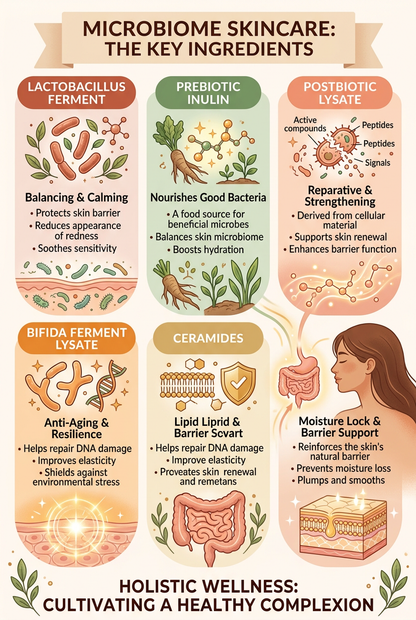 Probiotic Microbiome Ingredients Infographic