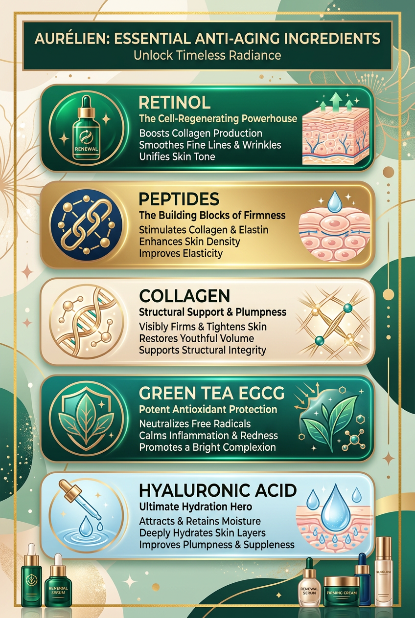 Anti-Aging Ingredients Infographic